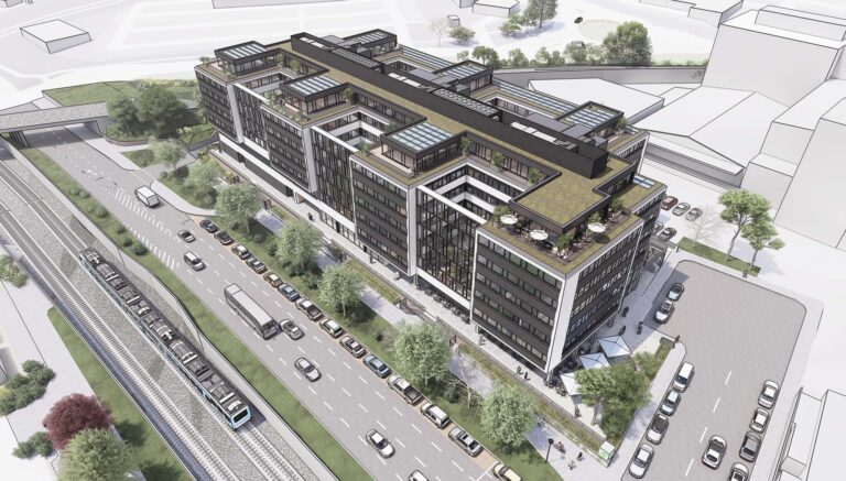 Rendering des Green Business Center Wien